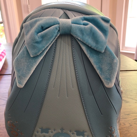 Loungefly Disney Cinderella Blue Bow Dress Mini Backpack -new - Picture 2 of 7